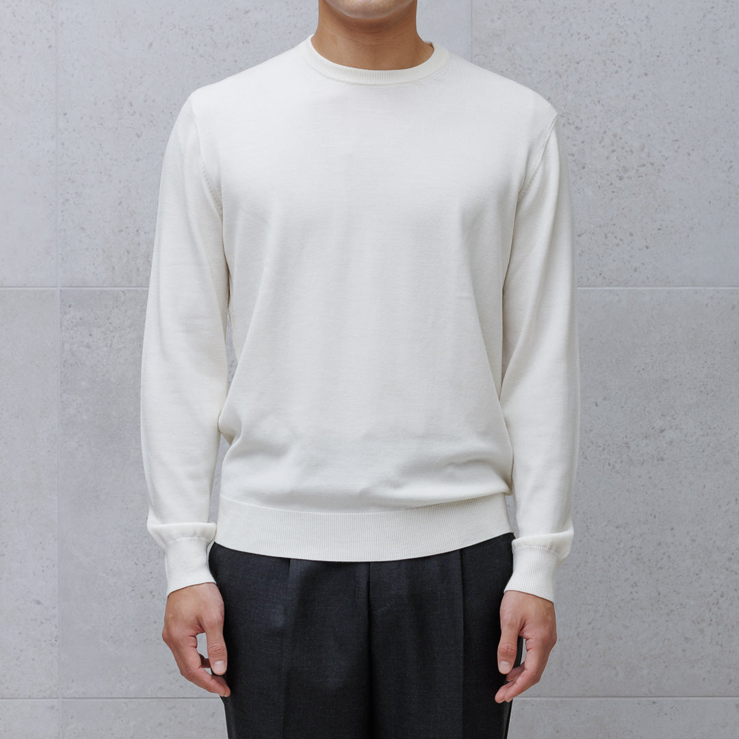TECHWOOL🄬 Crew Neck Knit Color: Off White