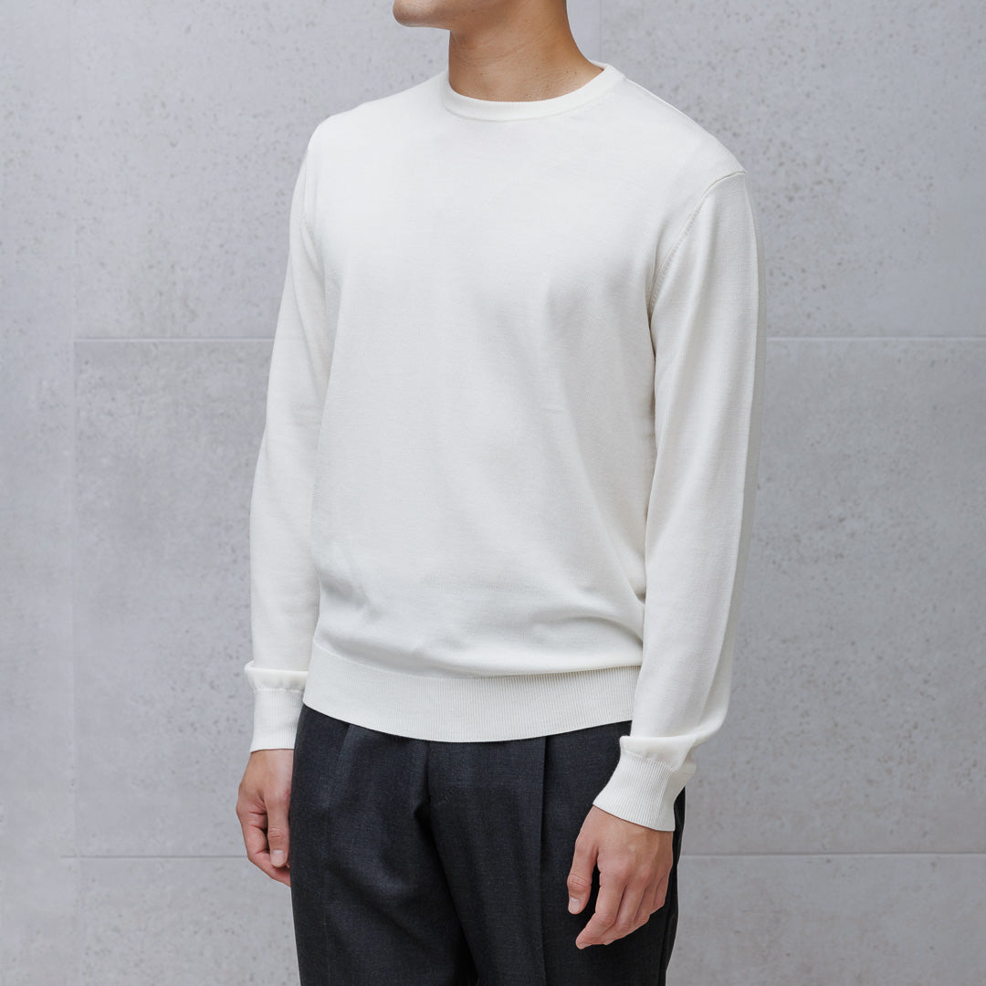 TECHWOOL🄬 Crew Neck Knit Color: Off White