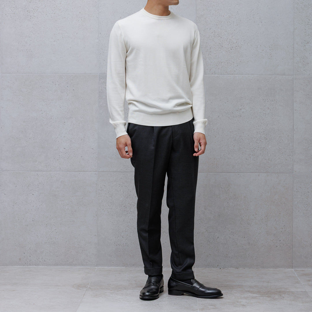 TECHWOOL🄬 Crew Neck Knit Color: Off White