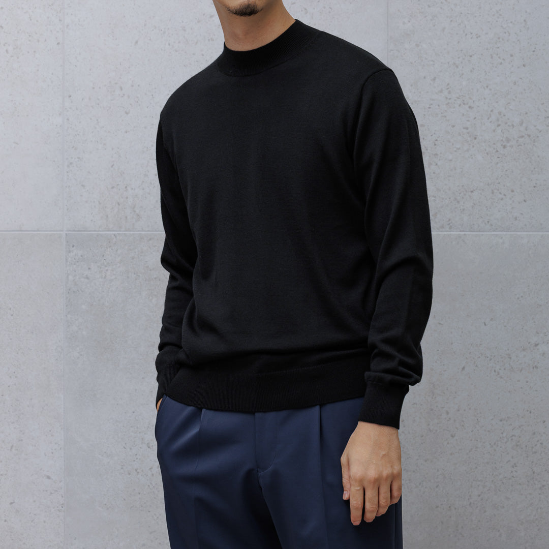 TECHWOOL🄬 Mock Neck Knit Color: Black