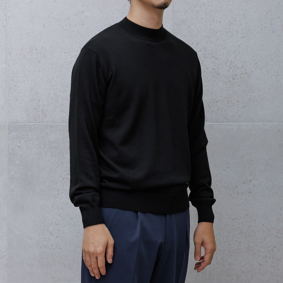 TECHWOOL🄬 Mock Neck Knit Color: Black