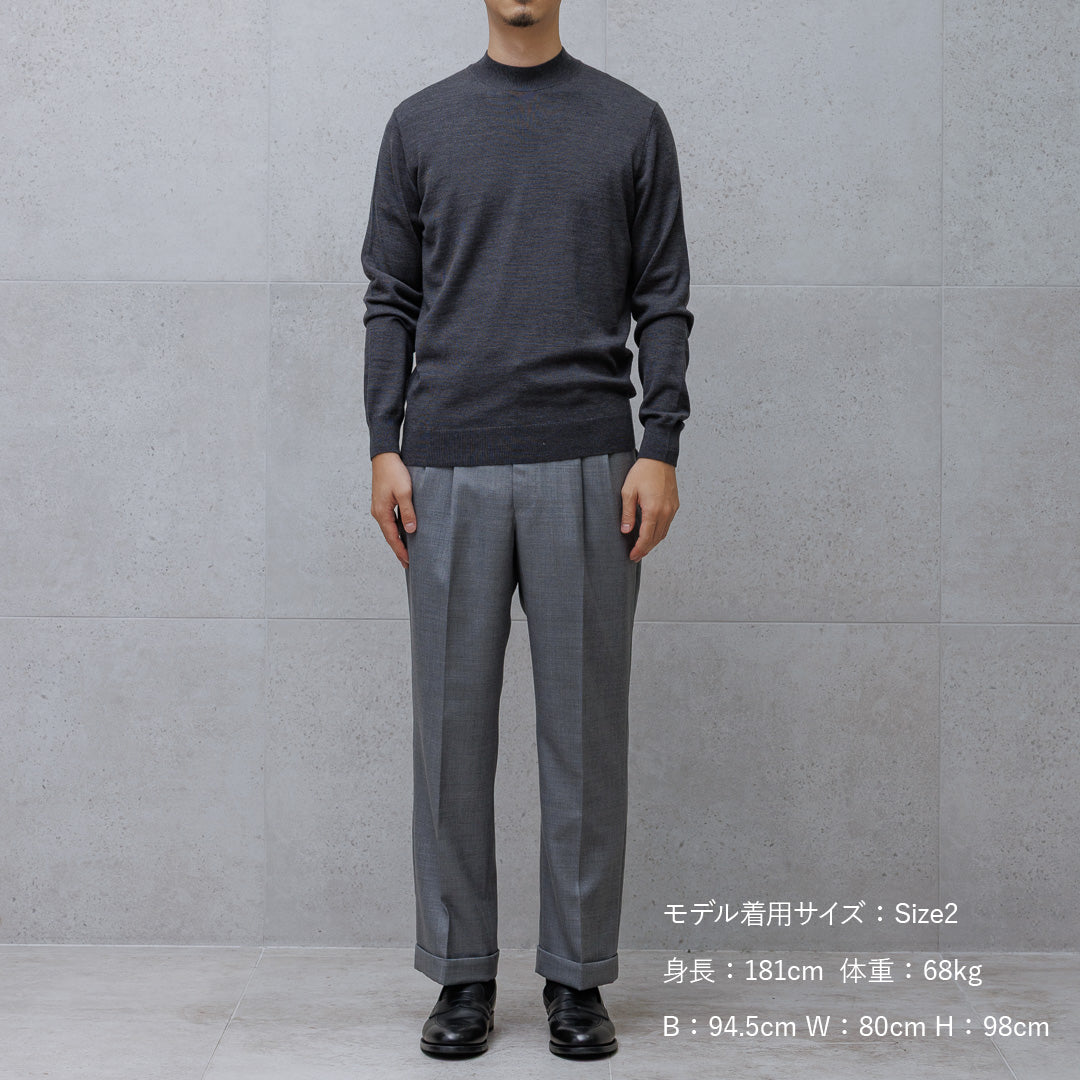 TECHWOOL🄬 Mock Neck Knit Color: Charcoal