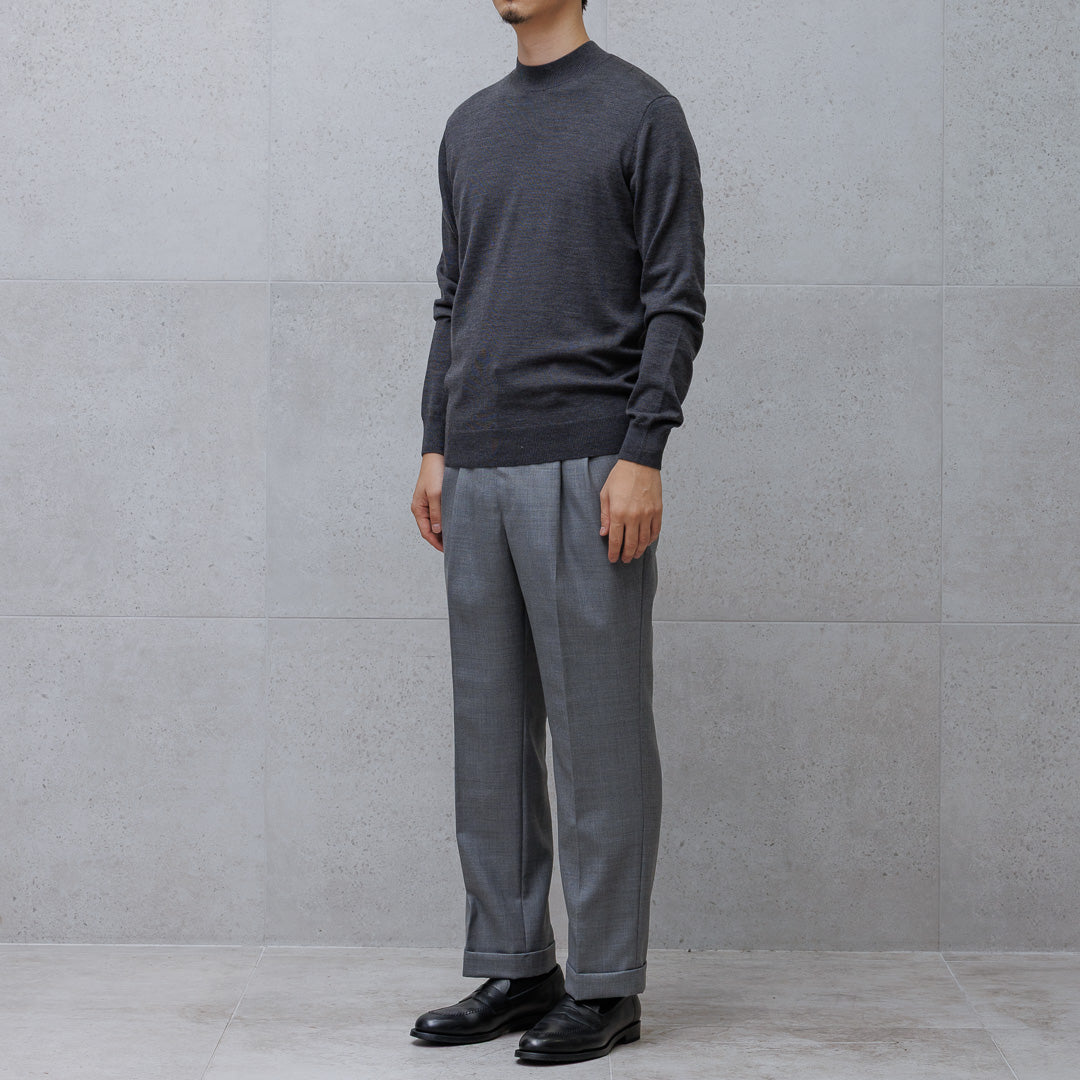 TECHWOOL🄬 Mock Neck Knit Color: Charcoal