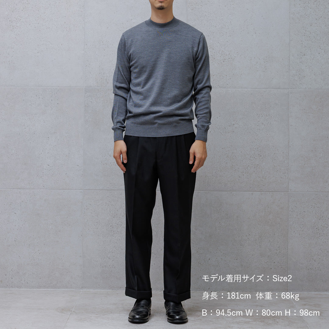 TECHWOOL🄬 Mock Neck Knit Color: Medium Gray