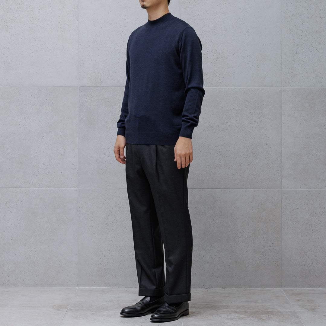TECHWOOL🄬 Mock Neck Knit Color: Navy