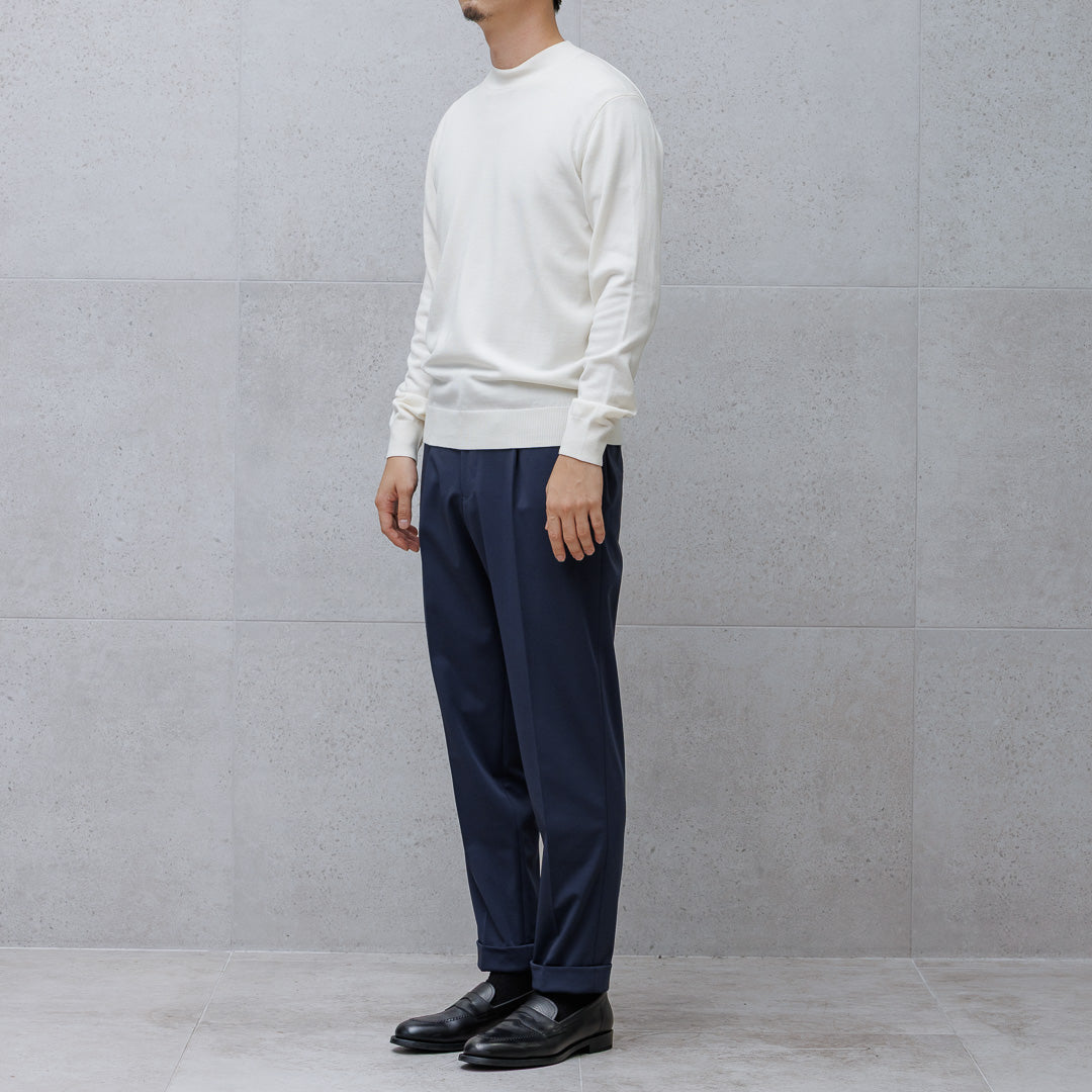 TECHWOOL🄬 Mock Neck Knit Color: Off White