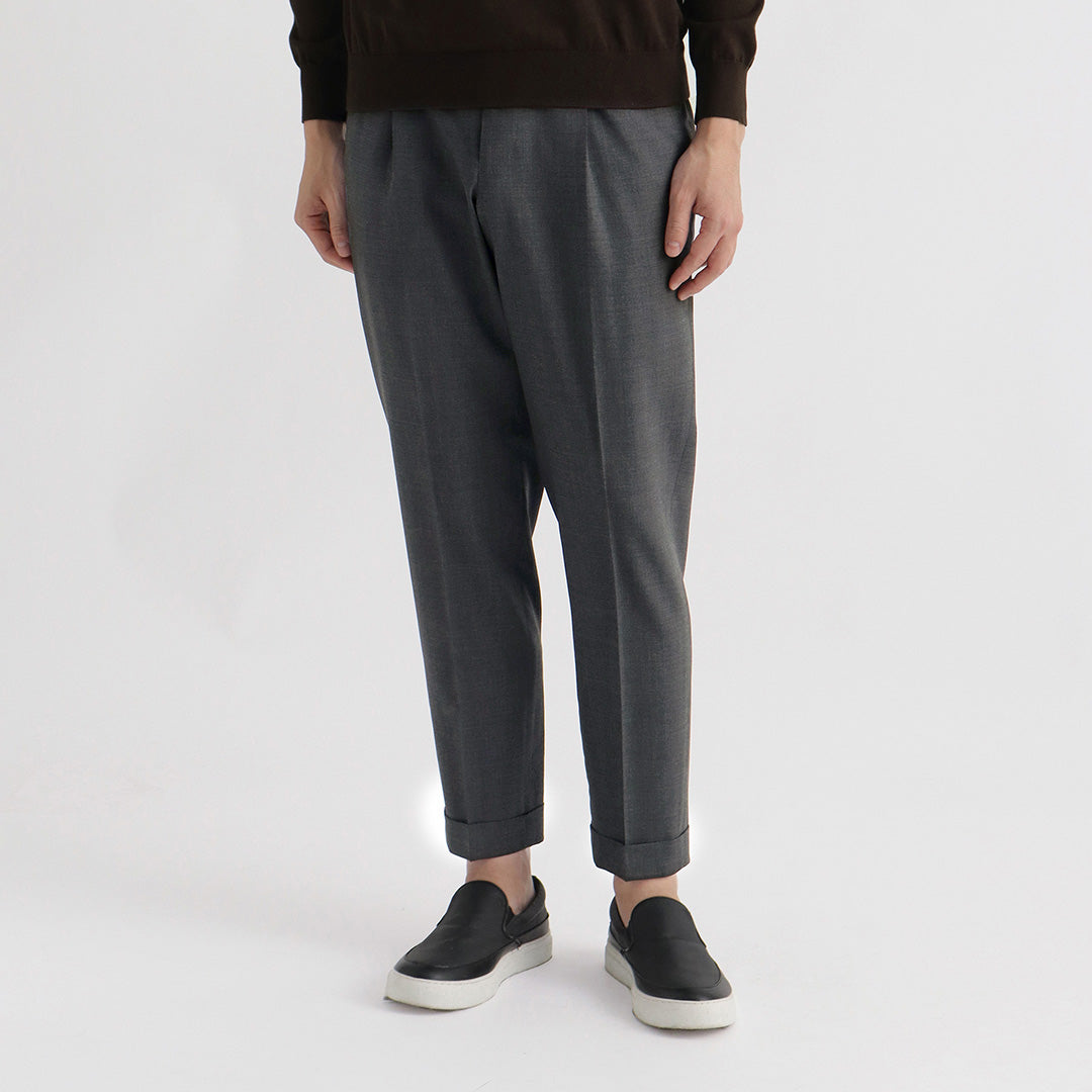 テックウール®トロピカル イージートラウザー チャコール | ＋CLOTHET