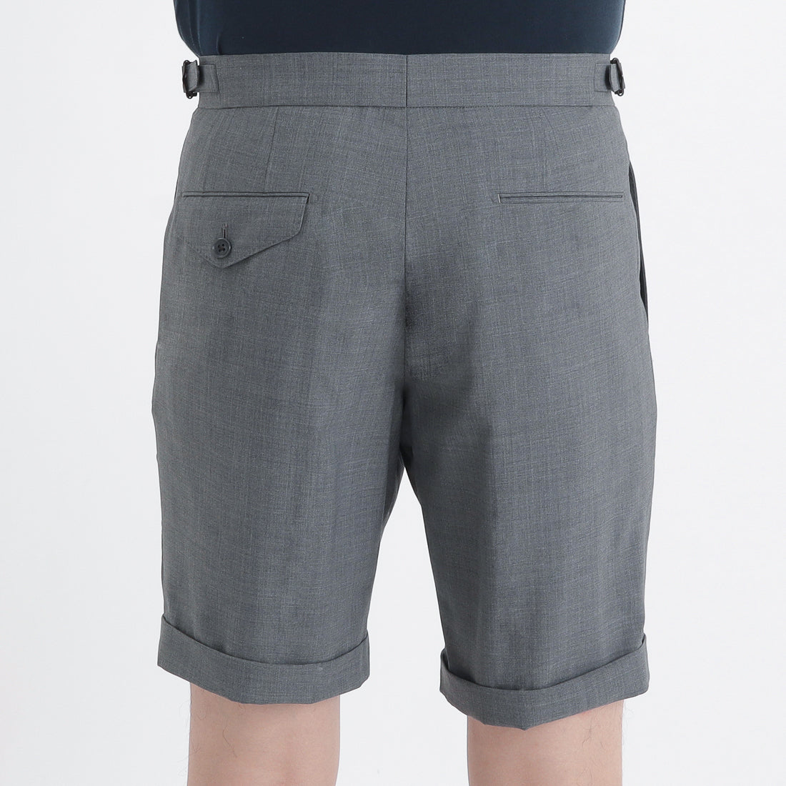 Tropical Two Pleats Short Pants Color: Gray
