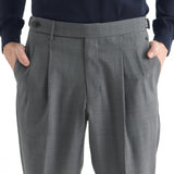 Tropical Two Pleats Trousers Color: Gray