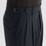 Tropical Two Pleats Trousers Color: Navy