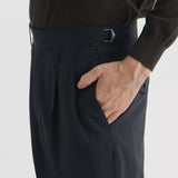 Tropical Two Pleats Trousers Color: Navy