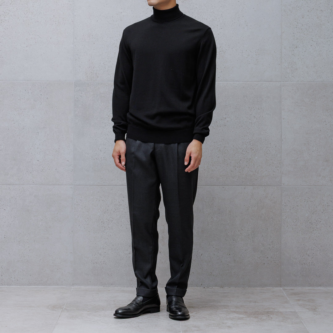TECHWOOL🄬 Turtle Neck Knit Color: Black