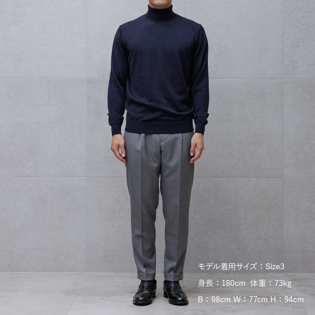 TECHWOOL🄬 Turtle Neck Knit Color: Navy