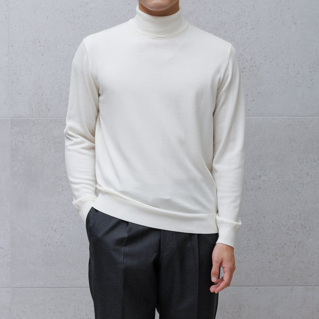 TECHWOOL🄬 Turtle Neck Knit Color: Off White