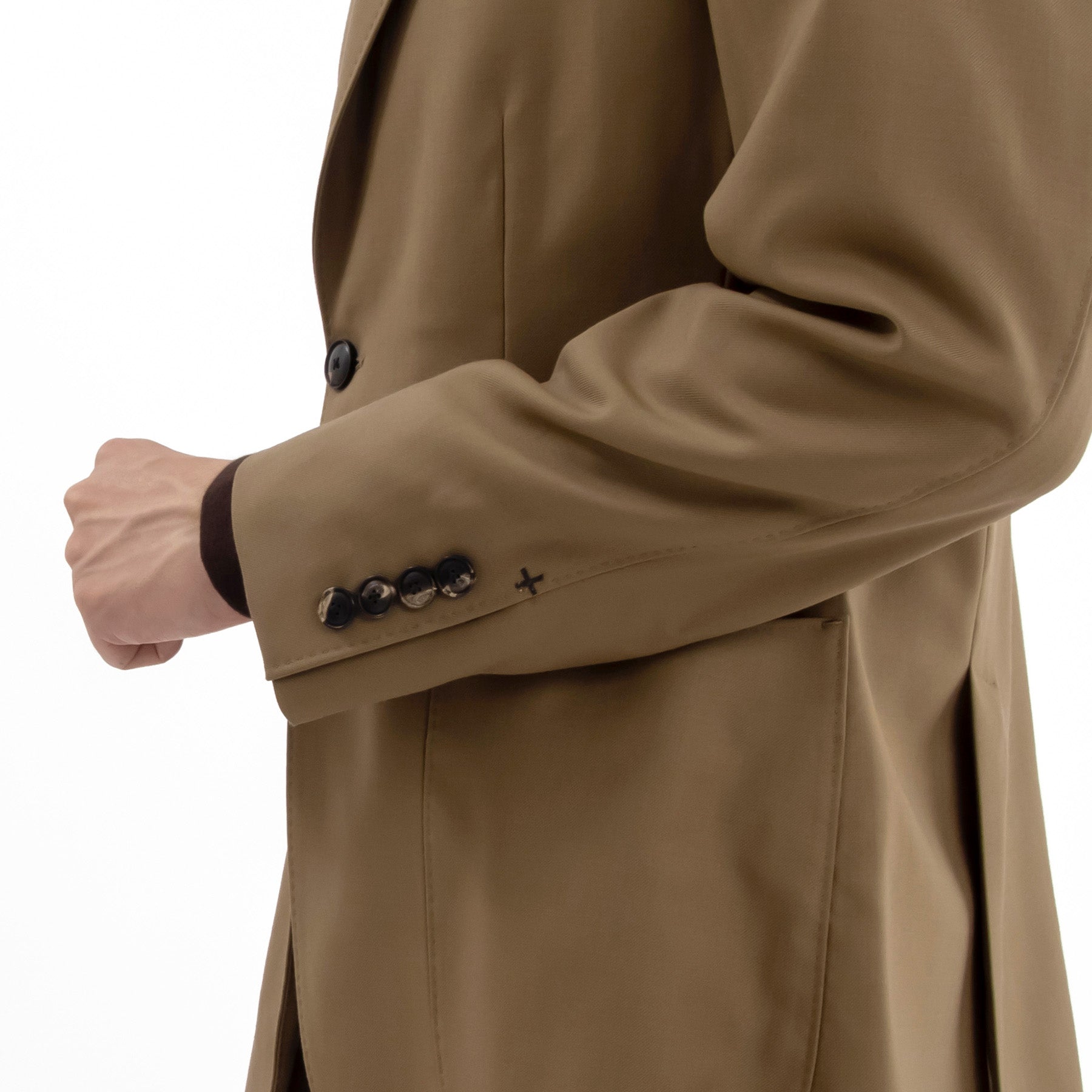 Twill Tailored Jacket Color: Camel