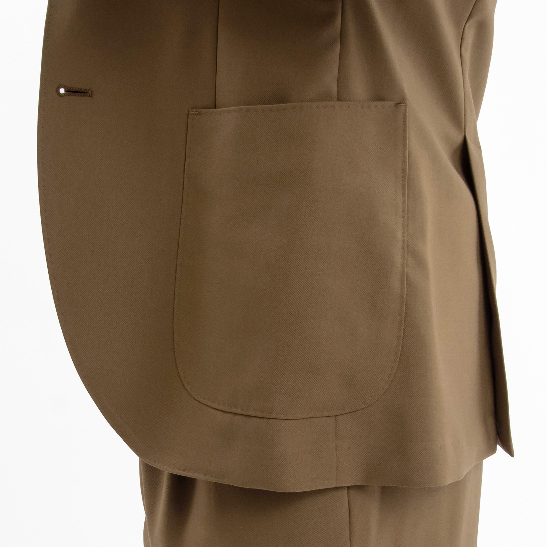 Twill Tailored Jacket Color: Camel