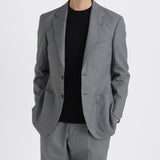 Twill Tailored Jacket Color: Light Gray