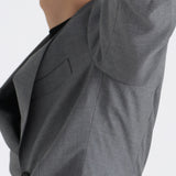 Twill Tailored Jacket Color: Light Gray