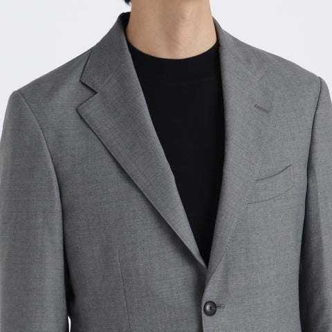 Twill Tailored Jacket Color: Light Gray