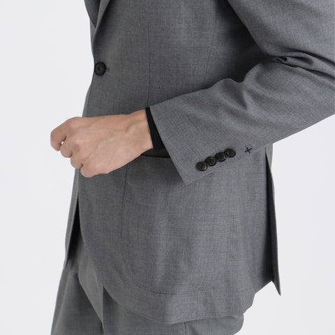 Twill Tailored Jacket Color: Light Gray