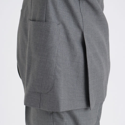 Twill Tailored Jacket Color: Light Gray