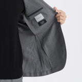 Twill Tailored Jacket Color: Light Gray