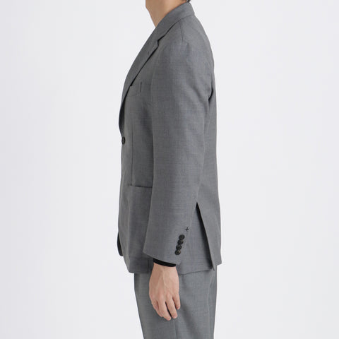 Twill Tailored Jacket Color: Light Gray