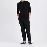 Twill Two Pleats Trousers Color: Black