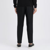 Twill Two Pleats Trousers Color: Black