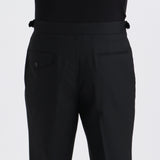 Twill Two Pleats Trousers Color: Black