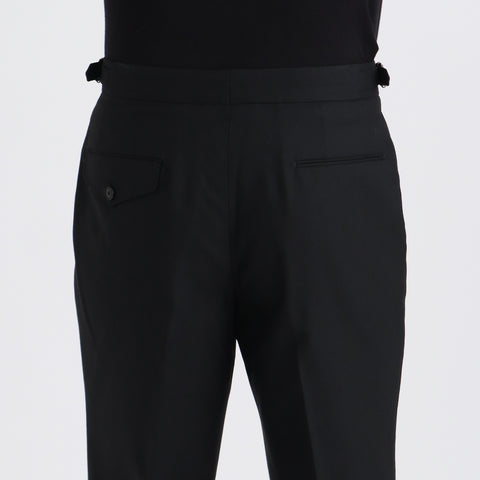 Twill Two Pleats Trousers Color: Black