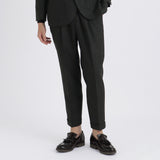 Twill Two Pleats Trousers Color: Charcoal