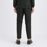 Twill Two Pleats Trousers Color: Charcoal