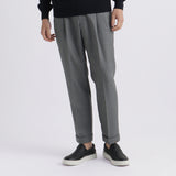 Twill Two Pleats Trousers Color: Light Gray