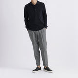 Twill Two Pleats Trousers Color: Light Gray