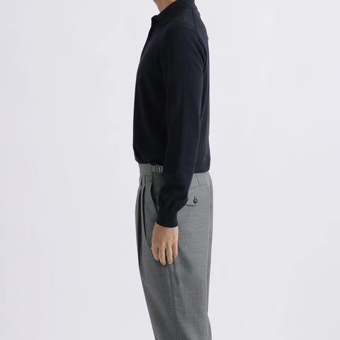 Twill Two Pleats Trousers Color: Light Gray