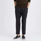 Twill Two Pleats Trousers Color: Navy