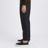 Twill Two Pleats Trousers Color: Navy