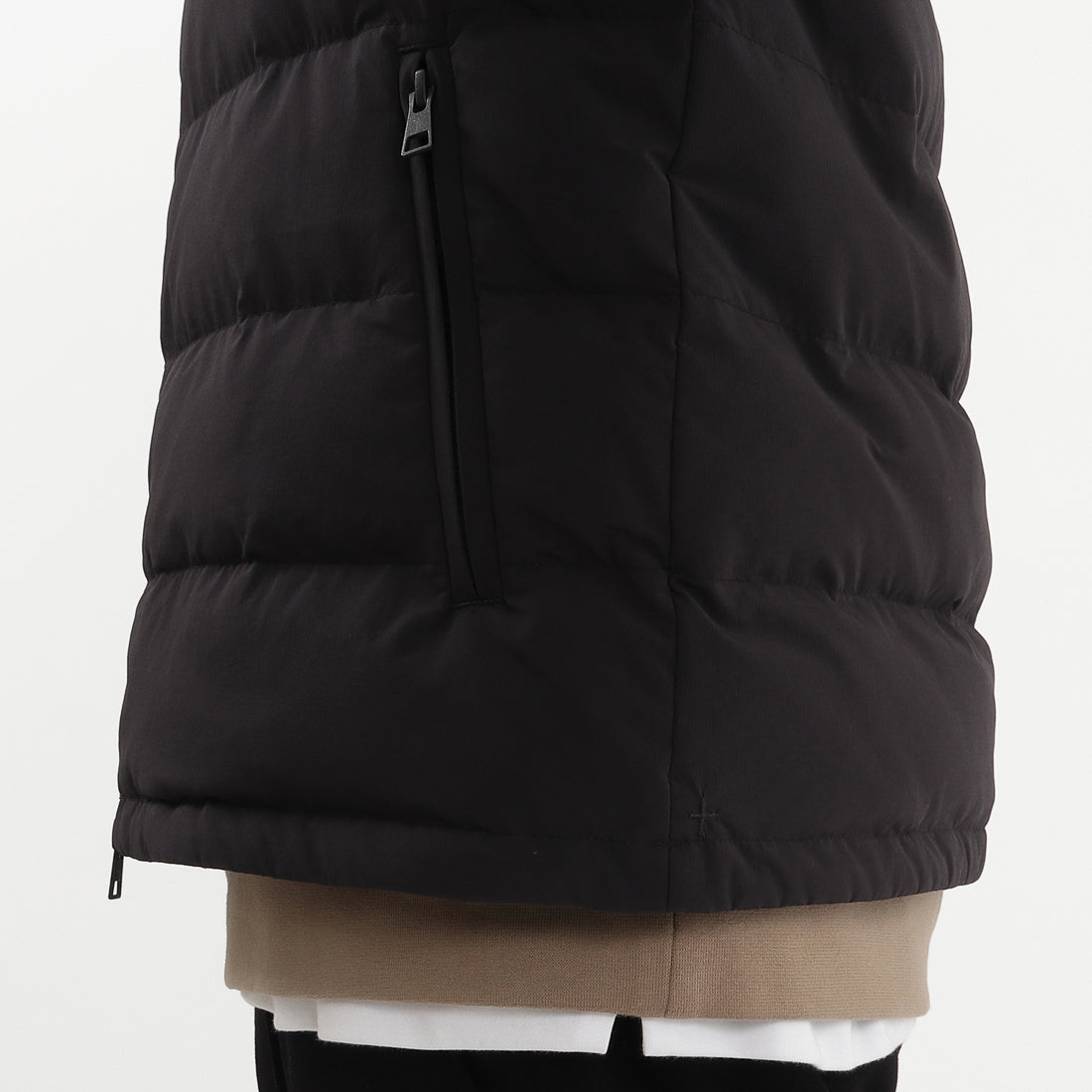 Tex Nylon Down Vest Color: Black