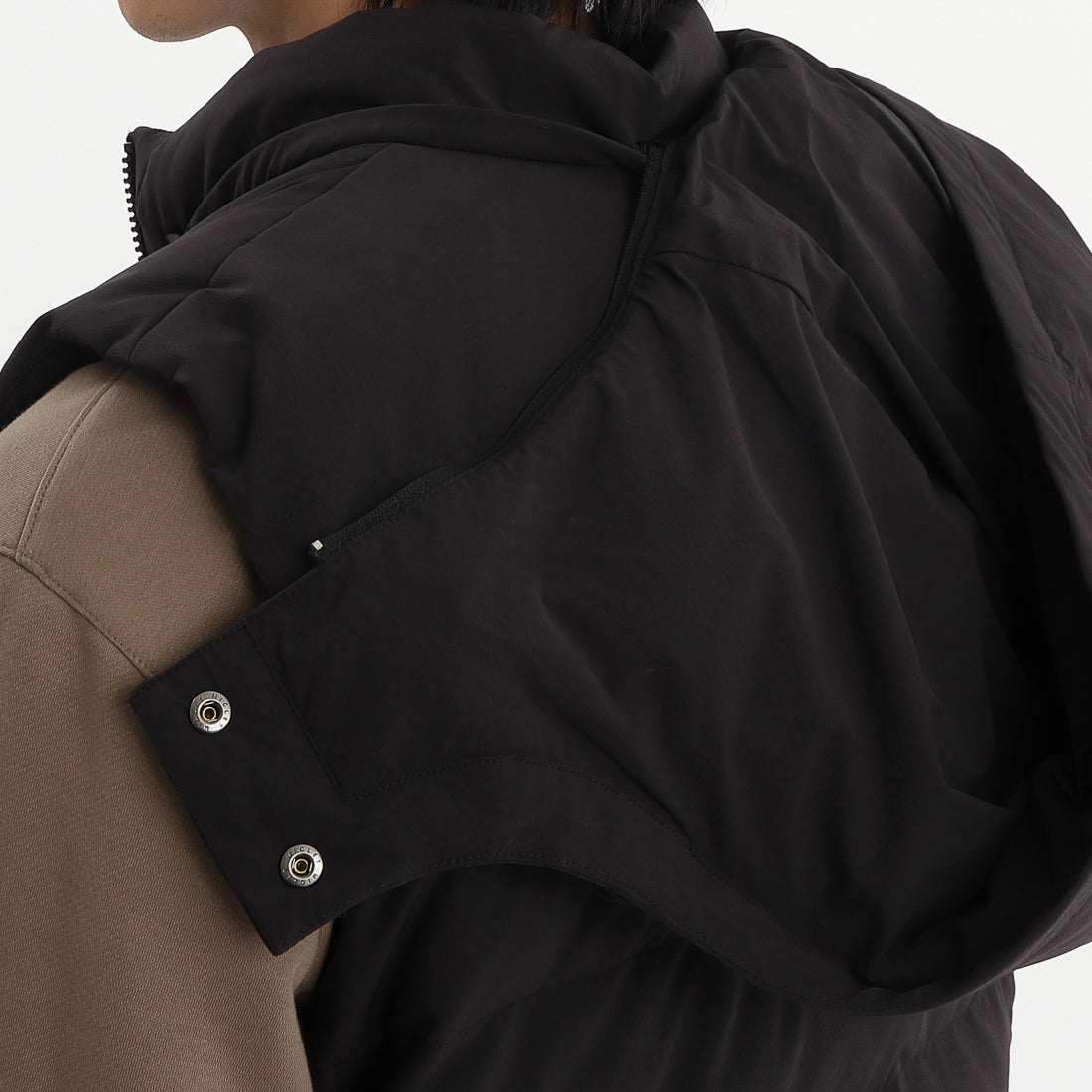 Tex Nylon Down Vest Color: Black