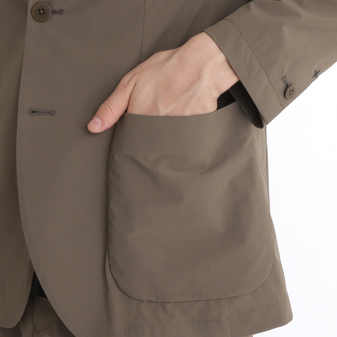 Tex Nylon Easy Jacket Color: Greige