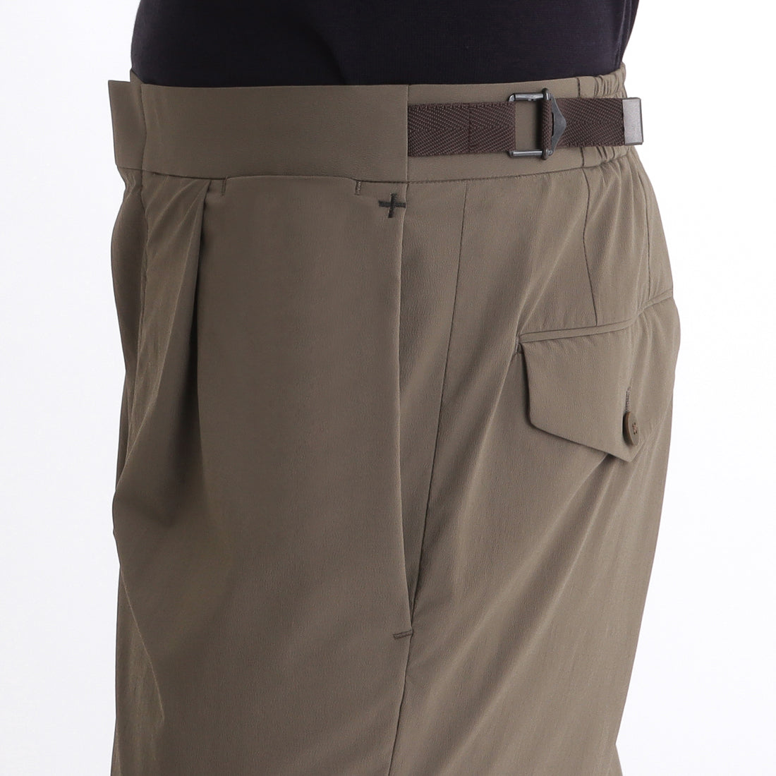 Tex Nylon Side Adjuster Easy Trousers Color: Greige
