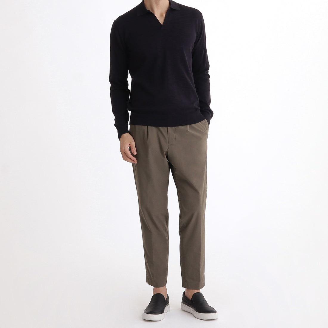 Tex Nylon Side Adjuster Easy Trousers Color: Greige
