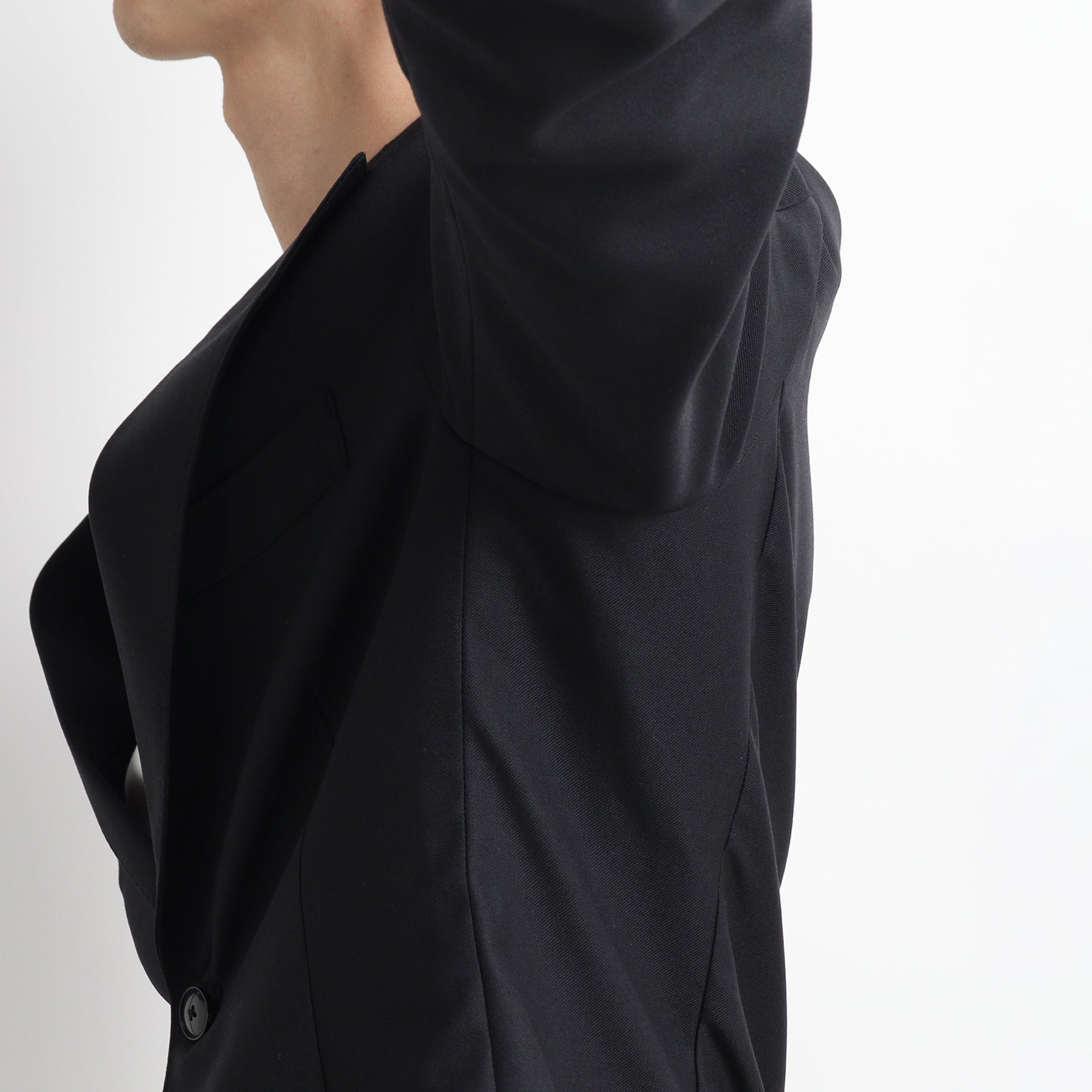 TECHWOOL®(テックウール) ツイルテーラードジャケット ブラック