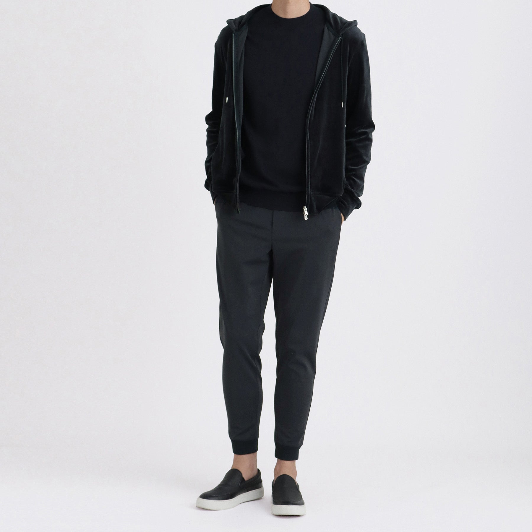 Velour Hoodie Color: Navy