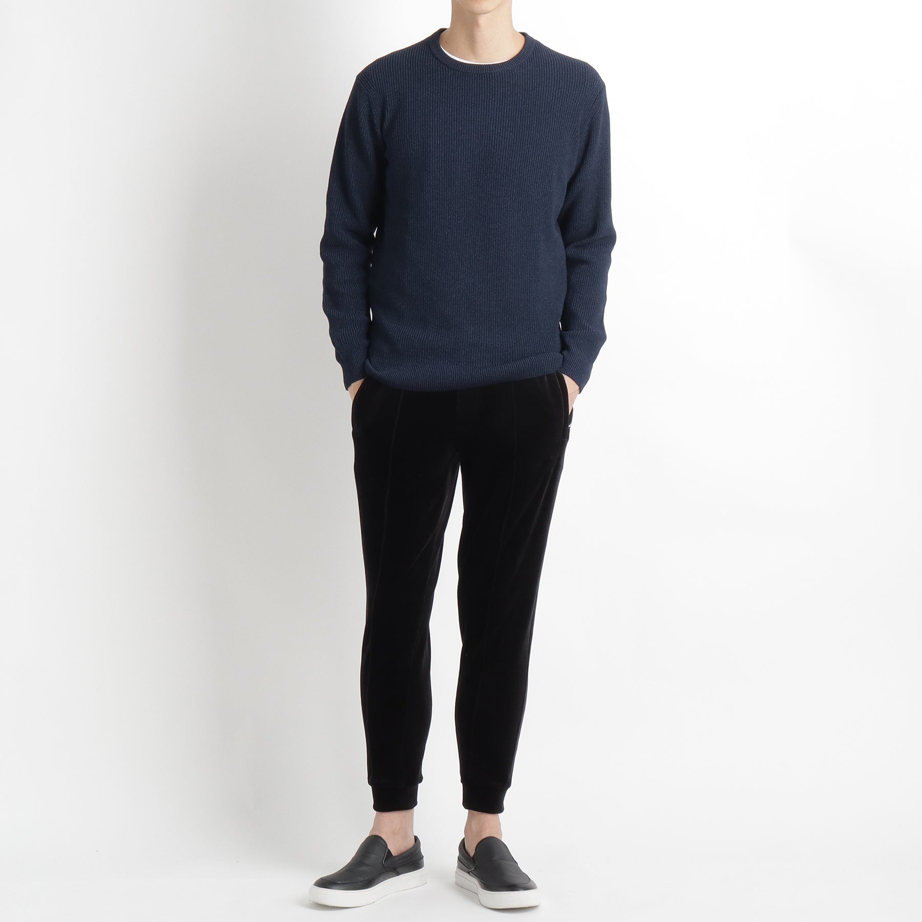 スビンプラチナムベロア ジョガーパンツ ブラック | ＋CLOTHET ONLINE