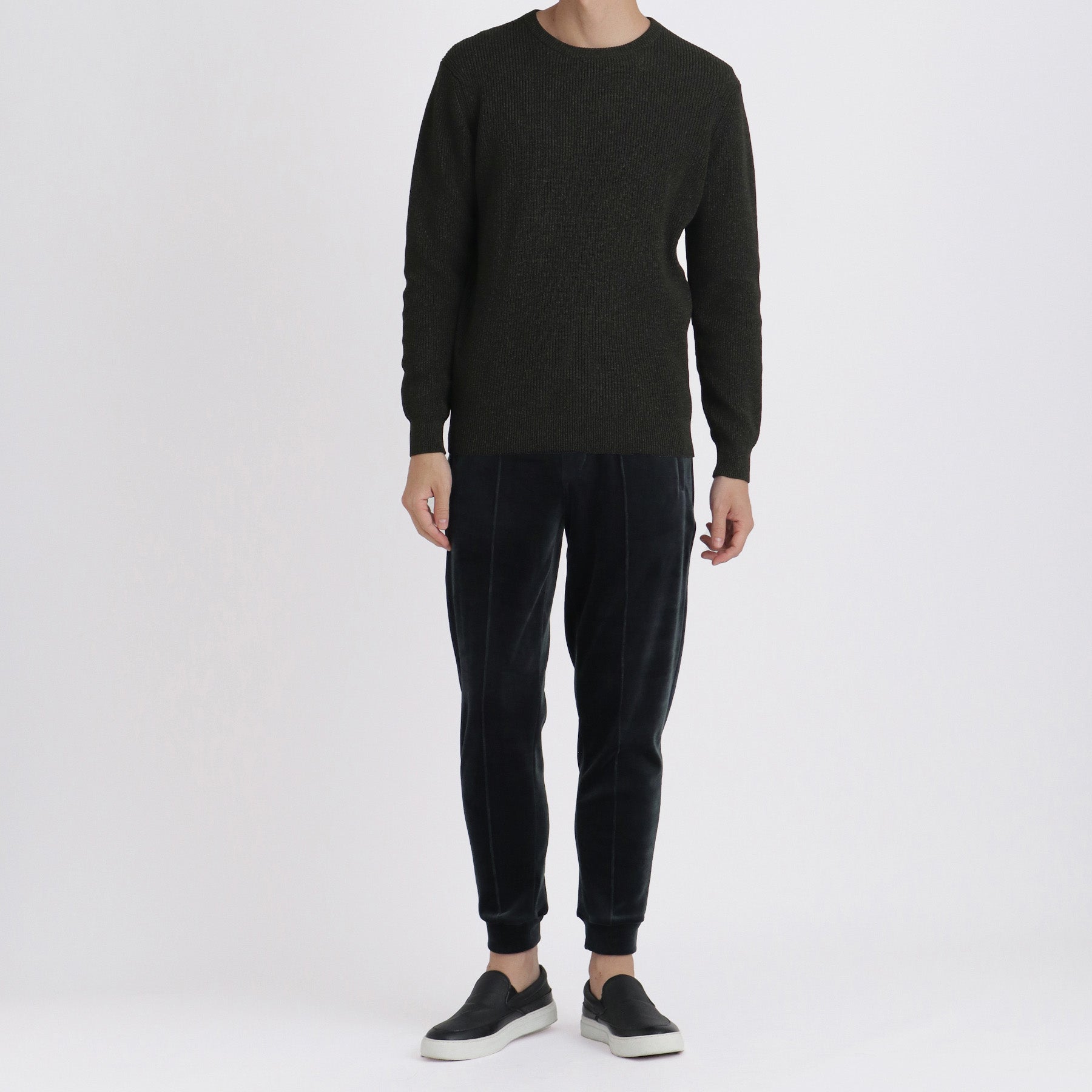 Velour Jogger Pants Color: Navy