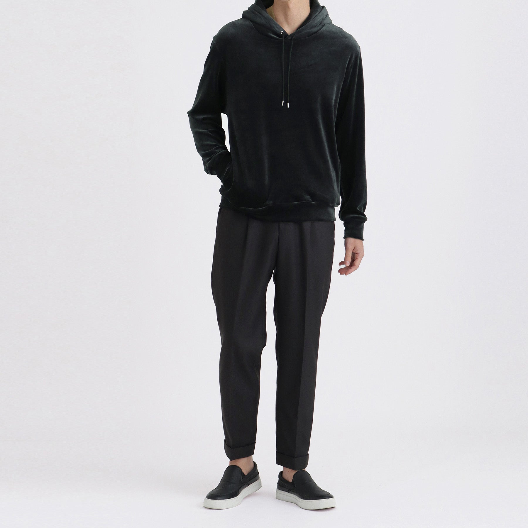 スビンプラチナムベロア プルオーバーフーディ ネイビー | ＋CLOTHET
