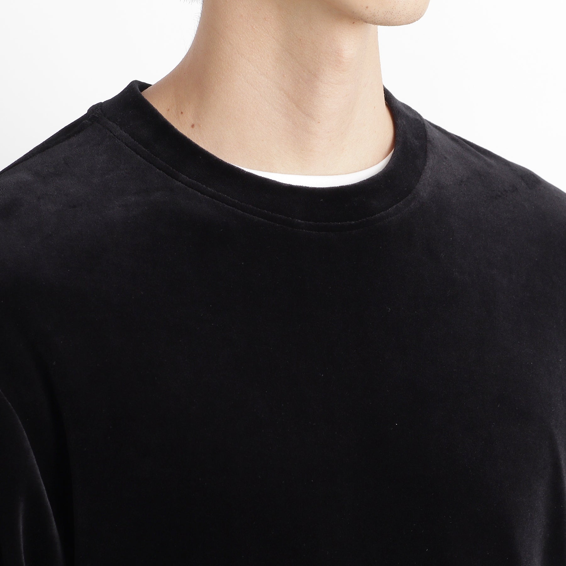 クロスクローゼット+CLOTHET スビンプラチナムベロア　スウェット スビンプラチナムベロア ジョガーパンツ ブラック | ＋CLOTHET