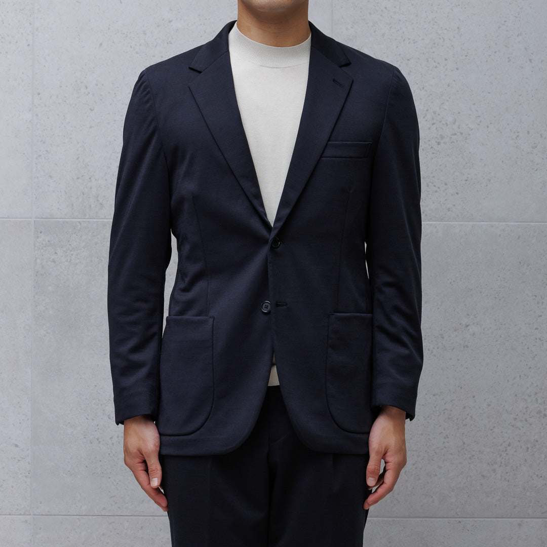 ウールマットツイスト テーラードジャケット ネイビー | ＋CLOTHET ONLINE